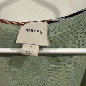 Maeve Soft Sage Green Top with Crew Neck